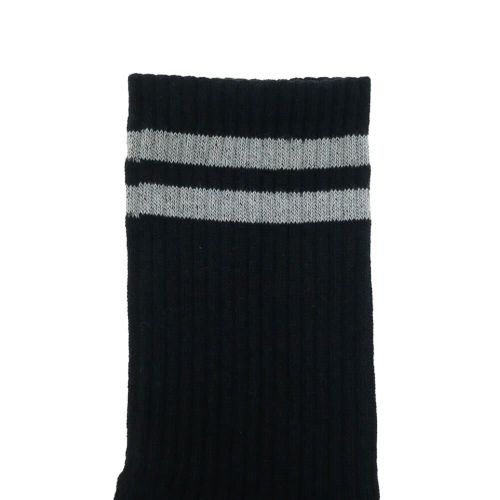 POLAR SOCKS ポーラー ソックス 靴下 HAPPY SAD RIB BLACK/GREY スケートボード スケボー 4