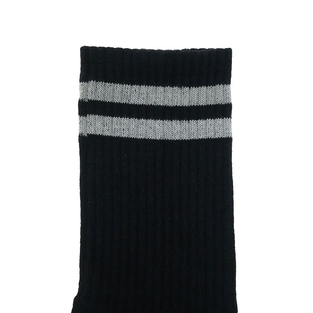 POLAR SOCKS ポーラー ソックス 靴下 HAPPY SAD RIB BLACK/GREY スケートボード スケボー 4