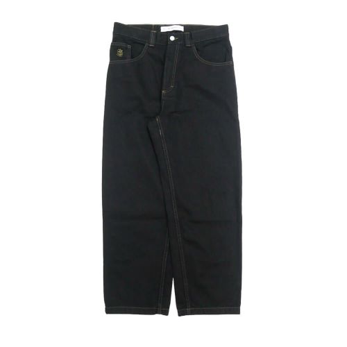 POLAR JEANS ポーラー パンツ ジーンズ 93! DENIM CONTRAST STITCHING BLACK/DARK OLIVE スケートボード スケボー 
