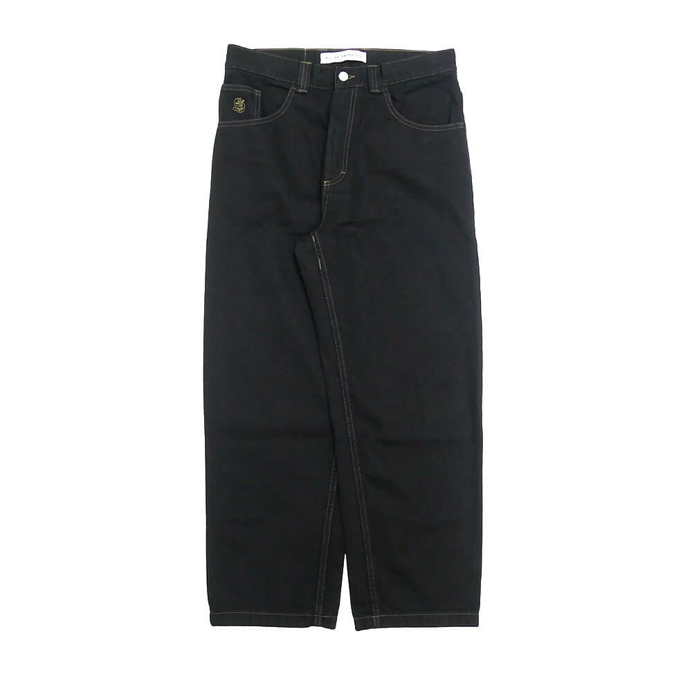 POLAR JEANS ポーラー パンツ ジーンズ 93! DENIM CONTRAST STITCHING BLACK/DARK OLIVE スケートボード スケボー 