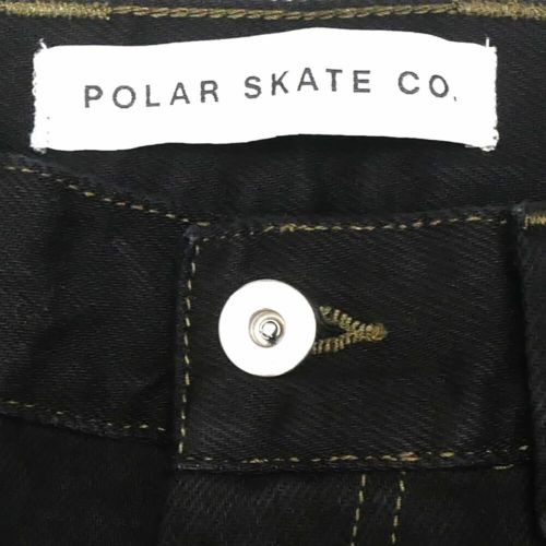 POLAR JEANS ポーラー パンツ ジーンズ 93! DENIM CONTRAST STITCHING BLACK/DARK OLIVE スケートボード スケボー 2