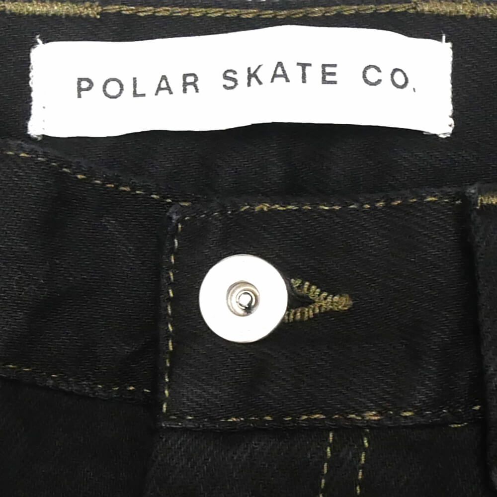 POLAR JEANS ポーラー パンツ ジーンズ 93! DENIM CONTRAST STITCHING BLACK/DARK OLIVE スケートボード スケボー 2