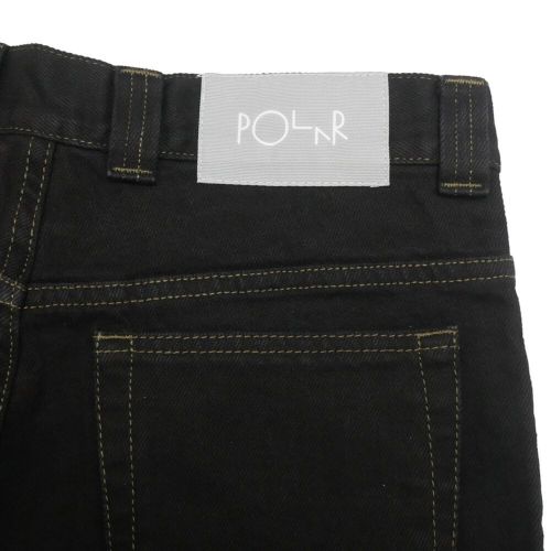 POLAR JEANS ポーラー パンツ ジーンズ 93! DENIM CONTRAST STITCHING BLACK/DARK OLIVE スケートボード スケボー 4