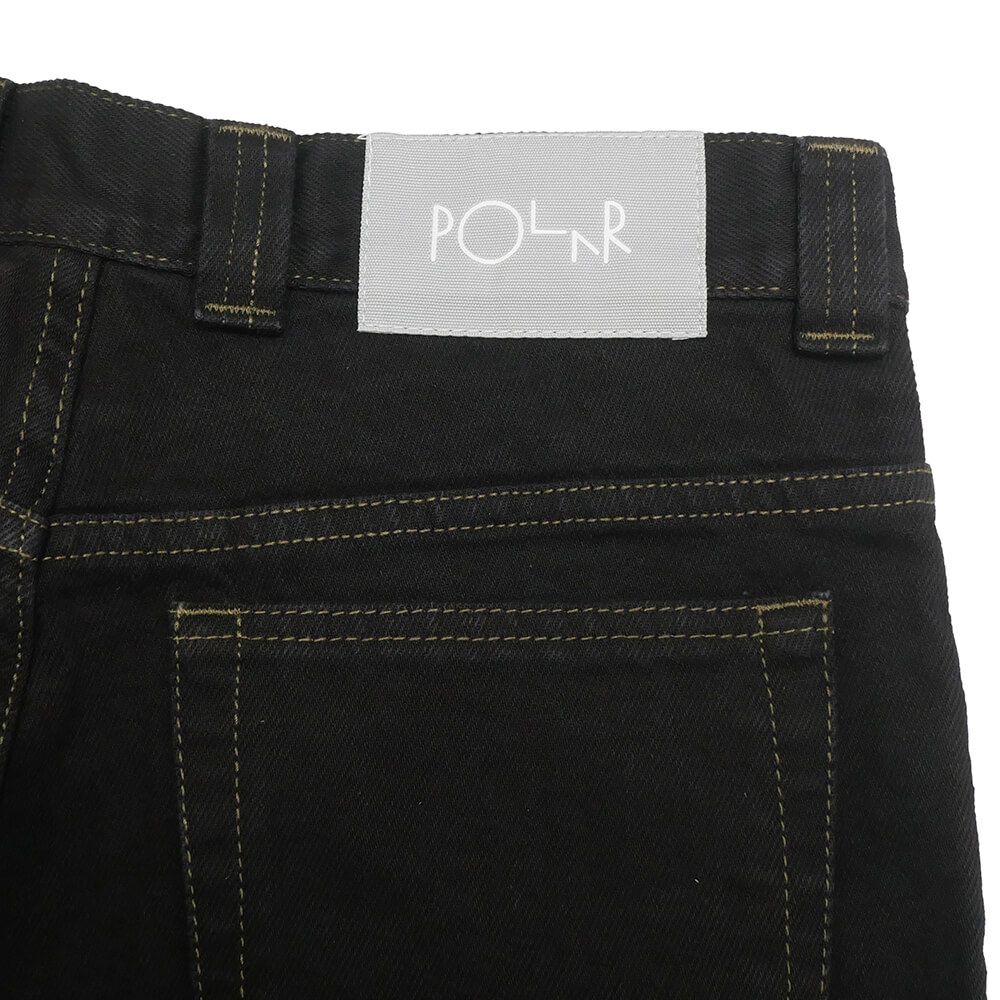 POLAR JEANS ポーラー パンツ ジーンズ 93! DENIM CONTRAST STITCHING BLACK/DARK OLIVE スケートボード スケボー 4