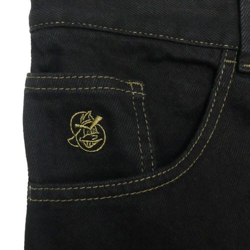 POLAR JEANS ポーラー パンツ ジーンズ 93! DENIM CONTRAST STITCHING BLACK/DARK OLIVE スケートボード スケボー 7