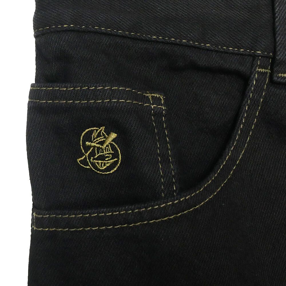 POLAR JEANS ポーラー パンツ ジーンズ 93! DENIM CONTRAST STITCHING BLACK/DARK OLIVE スケートボード スケボー 7