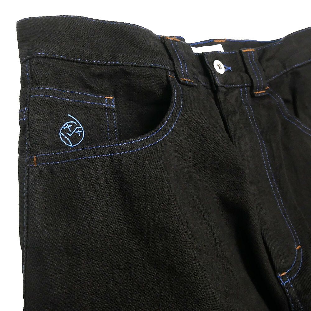 POLAR JEANS ポーラー パンツ ジーンズ ビッグボーイ BIG BOY STITCHING BLACK/BLUE スケートボード スケボー 1