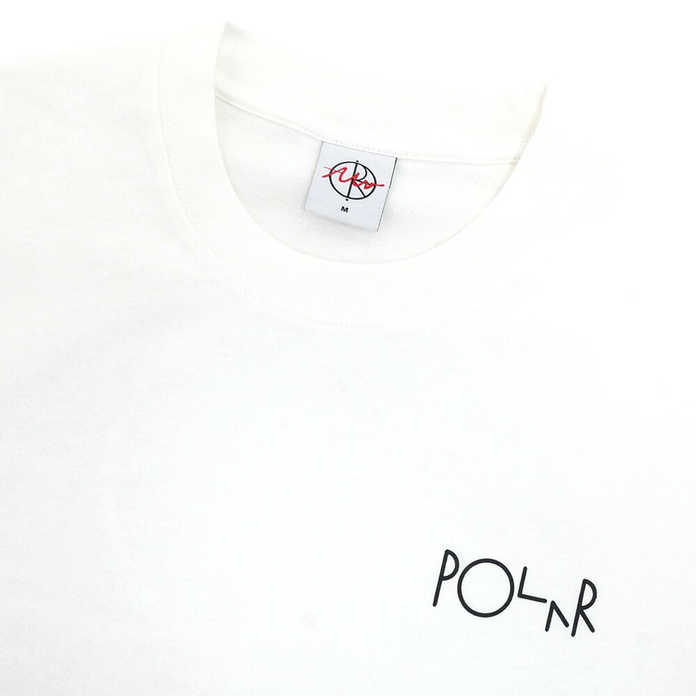 POLAR T-SHIRT ポーラー Tシャツ FILL LOGO HAPPY SAD WHITE スケートボード スケボー 2