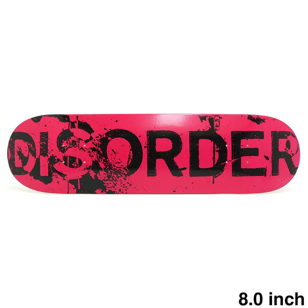 DISORDER DECK ディスオーダー デッキ TEAM STAMPED PINK 8.0 スケートボード スケボー 1