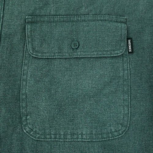 THEORIES LONG SLEEVE セオリーズ 長袖シャツ UNION FLANNEL LINED BUTTON UP SEA GREEN スケートボード スケボー 3