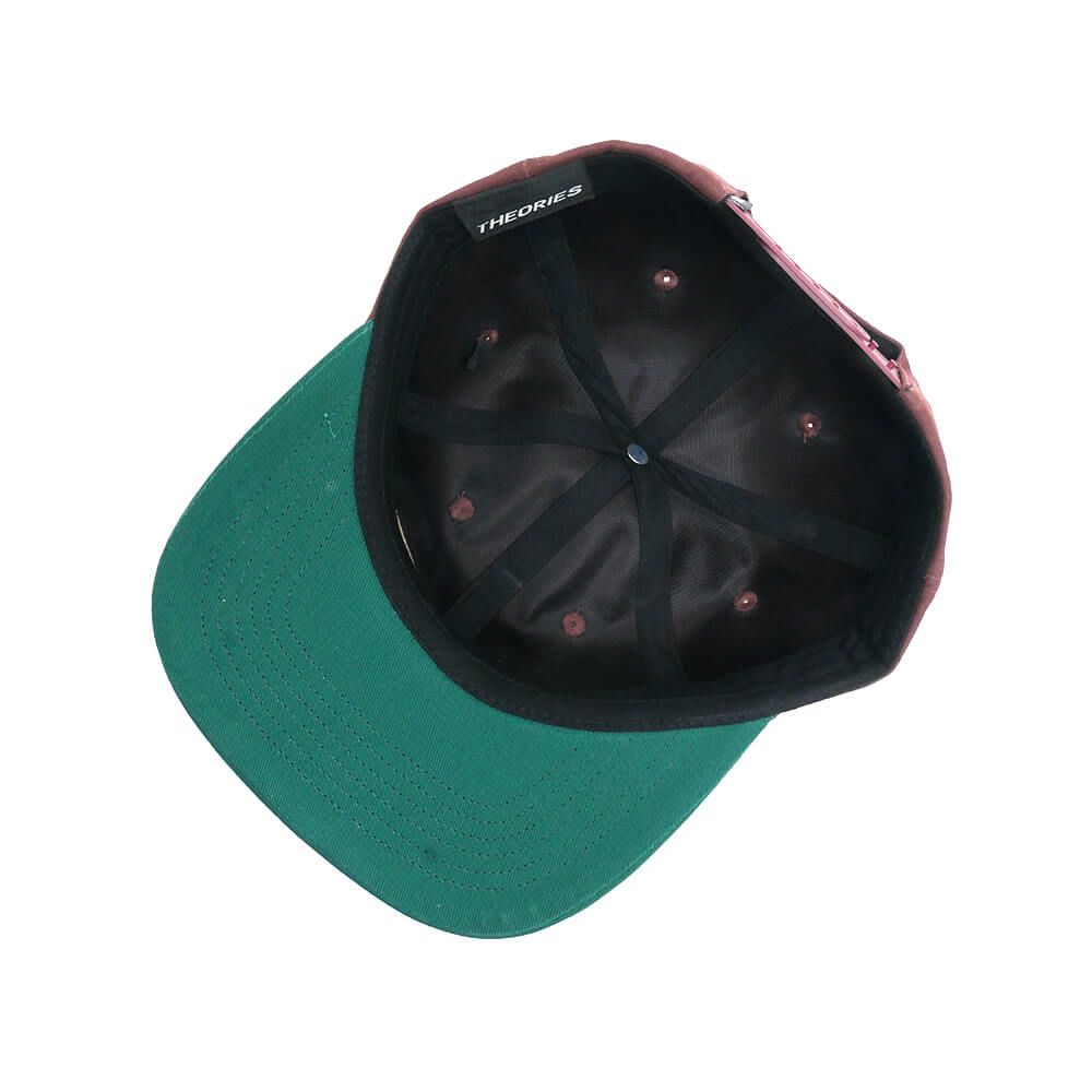 THEORIES CAP セオリーズ キャップ PALMER SNAPBACK BURGUNDI/FOREST スケートボード スケボー 3