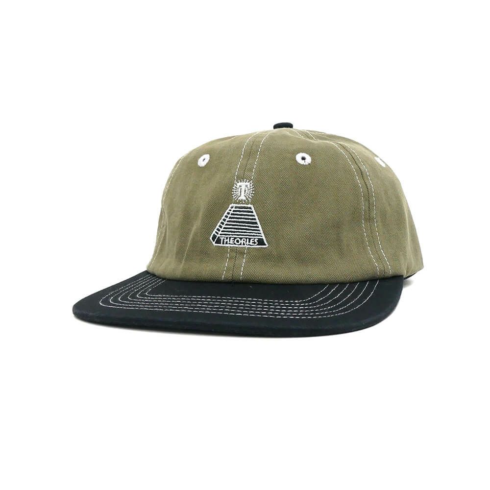 THEORIES CAP セオリーズ キャップ SCRIBBLE HERRINGBONE STRAPBACK OLIVE/BLACK スケートボード スケボー 