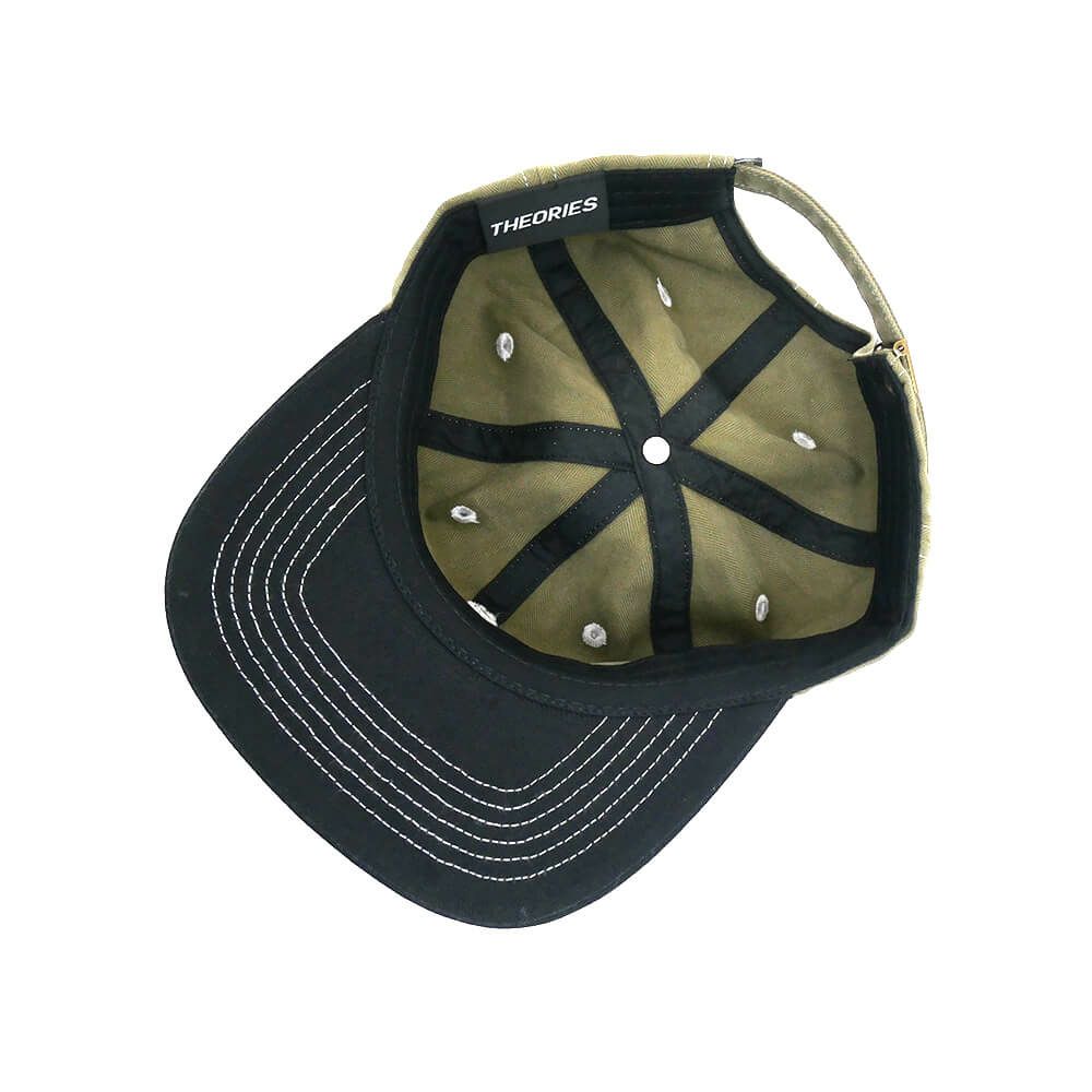 THEORIES CAP セオリーズ キャップ SCRIBBLE HERRINGBONE STRAPBACK OLIVE/BLACK スケートボード スケボー 3