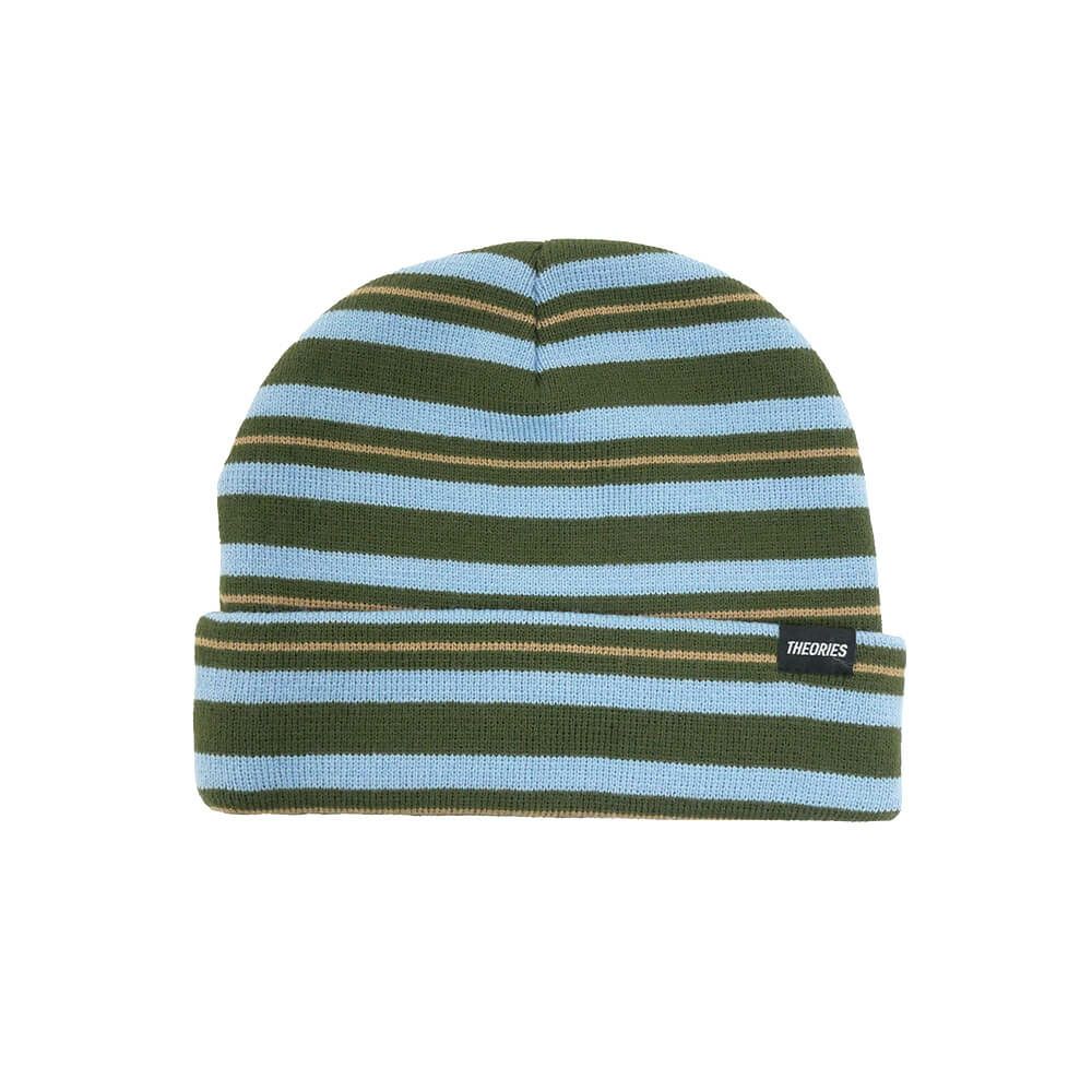 THEORIES KNITCAP セオリーズ ニットキャップ NEW SCHOOL BEANIE GREEN/LIGHT BLUE スケートボード スケボー 