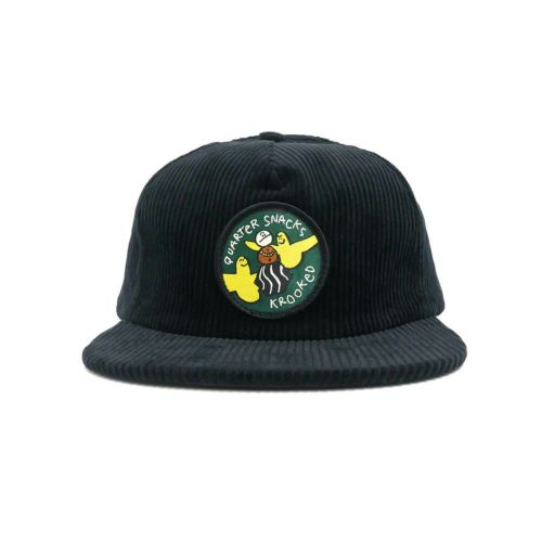 KROOKED CAP クルキッド キャップ KROOKED x QUARTERSNACKS SNACKBIRDS SNAPBACK BLACK スケートボード スケボー 1