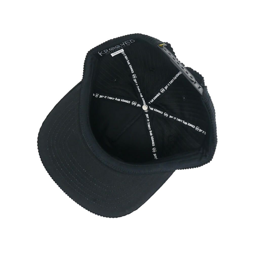 KROOKED CAP クルキッド キャップ KROOKED x QUARTERSNACKS SNACKBIRDS SNAPBACK BLACK スケートボード スケボー 3