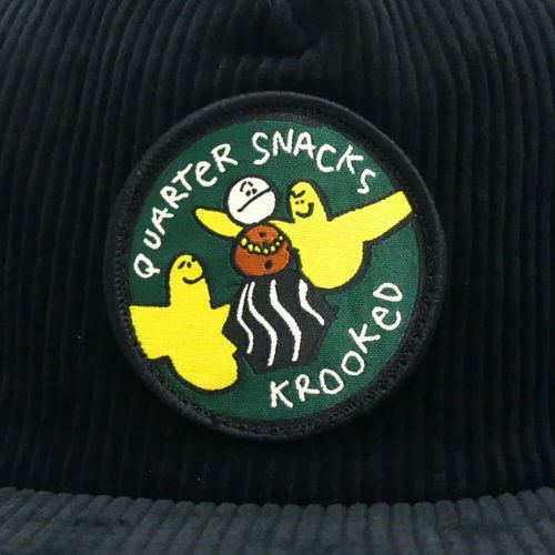 KROOKED CAP クルキッド キャップ KROOKED x QUARTERSNACKS SNACKBIRDS SNAPBACK BLACK スケートボード スケボー 4