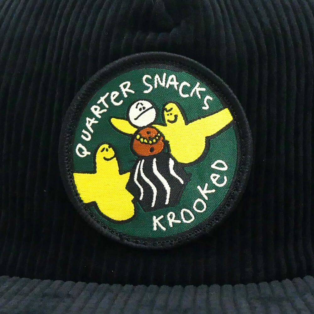 KROOKED CAP クルキッド キャップ KROOKED x QUARTERSNACKS SNACKBIRDS SNAPBACK BLACK スケートボード スケボー 4