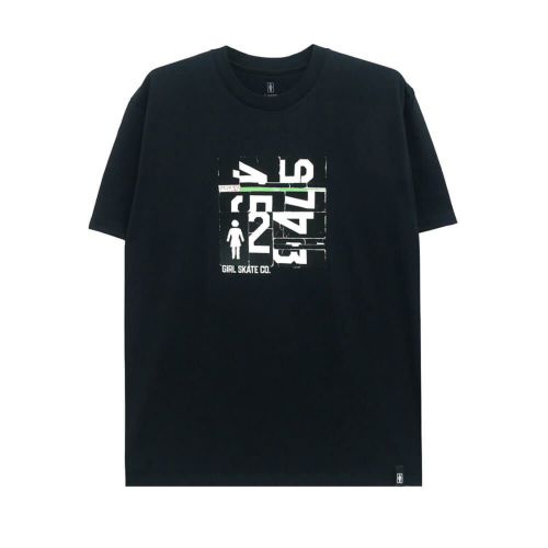 GIRL T-SHIRT ガール Tシャツ PUZZLE BLACK スケートボード スケボー 