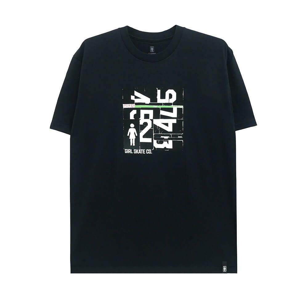 GIRL T-SHIRT ガール Tシャツ PUZZLE BLACK スケートボード スケボー 