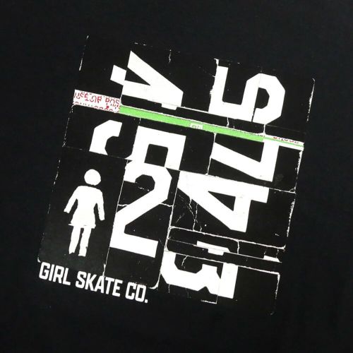 GIRL T-SHIRT ガール Tシャツ PUZZLE BLACK スケートボード スケボー 1