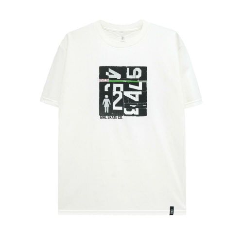 GIRL T-SHIRT ガール Tシャツ PUZZLE WHITE スケートボード スケボー 