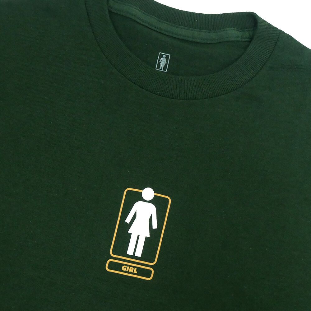 GIRL T-SHIRT ガール Tシャツ SHACKY OG FOREST GREEN スケートボード スケボー 1