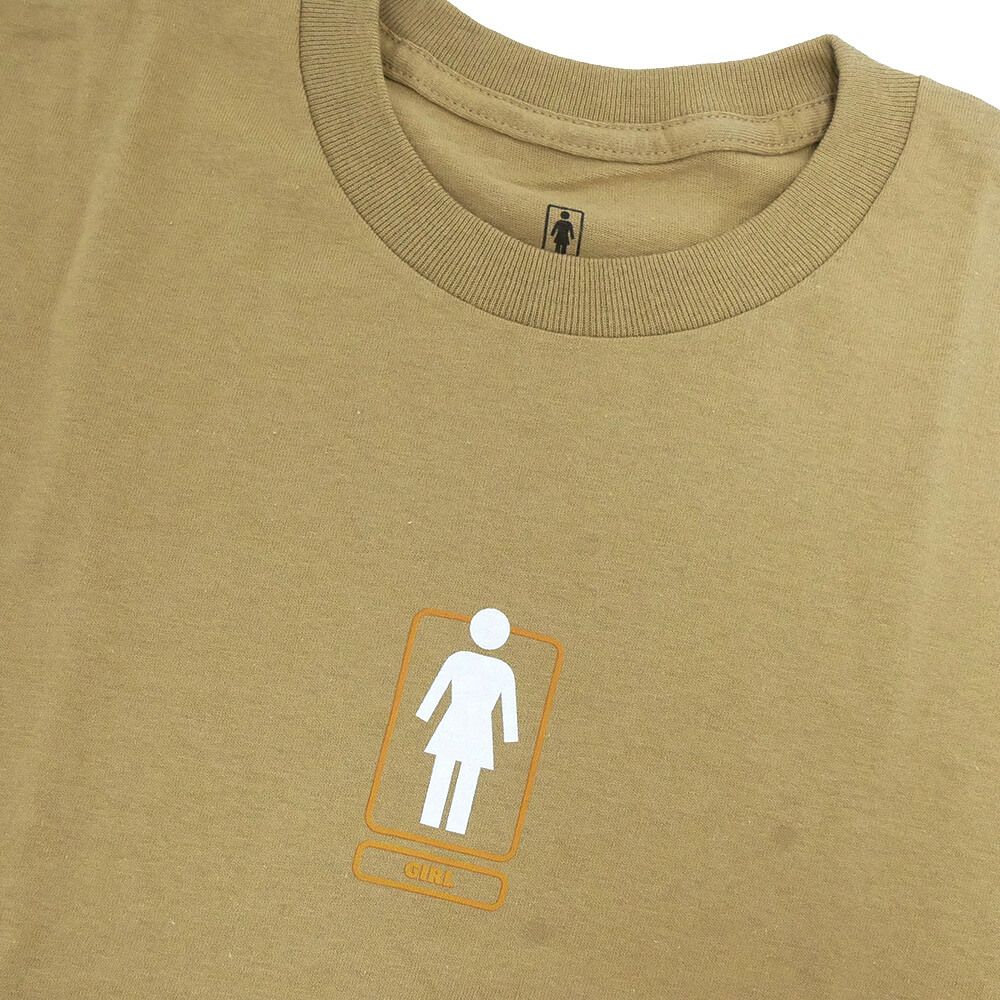 GIRL T-SHIRT ガール Tシャツ SHACKY OG TAN スケートボード スケボー 1