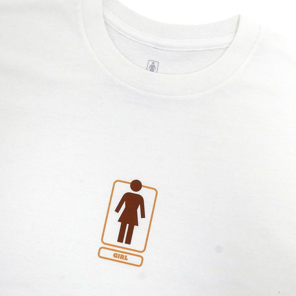 GIRL T-SHIRT ガール Tシャツ SHACKY OG WHITE スケートボード スケボー 1
