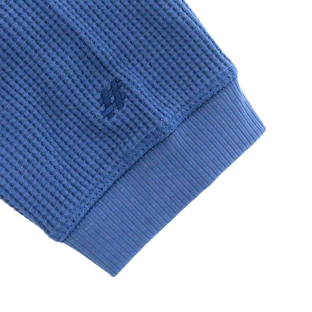  NEW BALANCE NUMERIC LONG SLEEVE ニューバランスヌメリック ロングスリーブTシャツ WAFFLE KNIT LS HENLEY INDIGO スケートボード スケボー 3