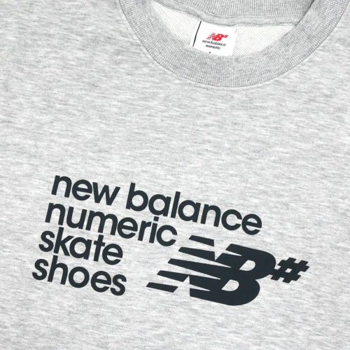 NEW BALANCE NUMERIC CREW SWEAT ニューバランス ヌメリック トレーナー NUMERIC FRENCH TERRY GREY スケートボード スケボー 1