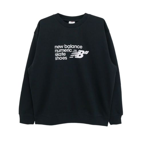 NEW BALANCE NUMERIC CREW SWEAT ニューバランス ヌメリック トレーナー NUMERIC FRENCH TERRY BLACK スケートボード スケボー 