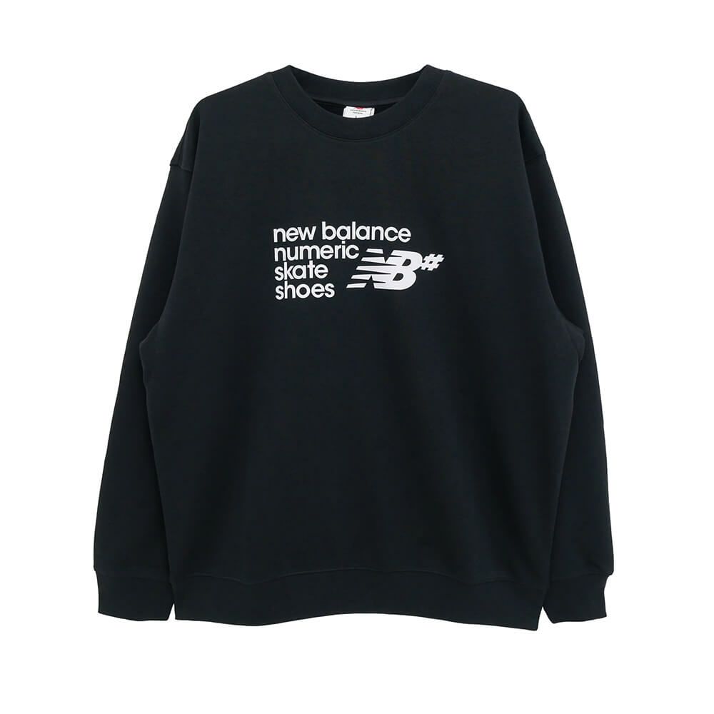 NEW BALANCE NUMERIC CREW SWEAT ニューバランス ヌメリック トレーナー NUMERIC FRENCH TERRY BLACK スケートボード スケボー 