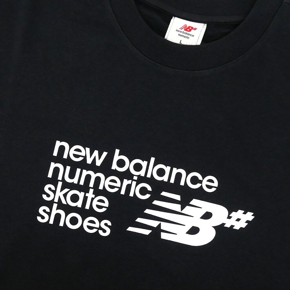 NEW BALANCE NUMERIC CREW SWEAT ニューバランス ヌメリック トレーナー NUMERIC FRENCH TERRY BLACK スケートボード スケボー 1