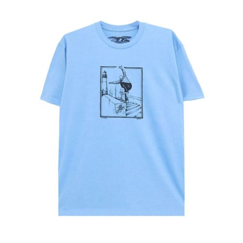 ANTIHERO T-SHIRT アンチヒーロー Tシャツ BA LANCE LIGHT BLUE スケートボード スケボー 