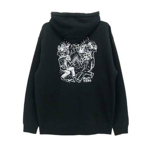 ANTIHERO HOOD アンチヒーロー パーカー RUDER BWOYS BLACK スケートボード スケボー 