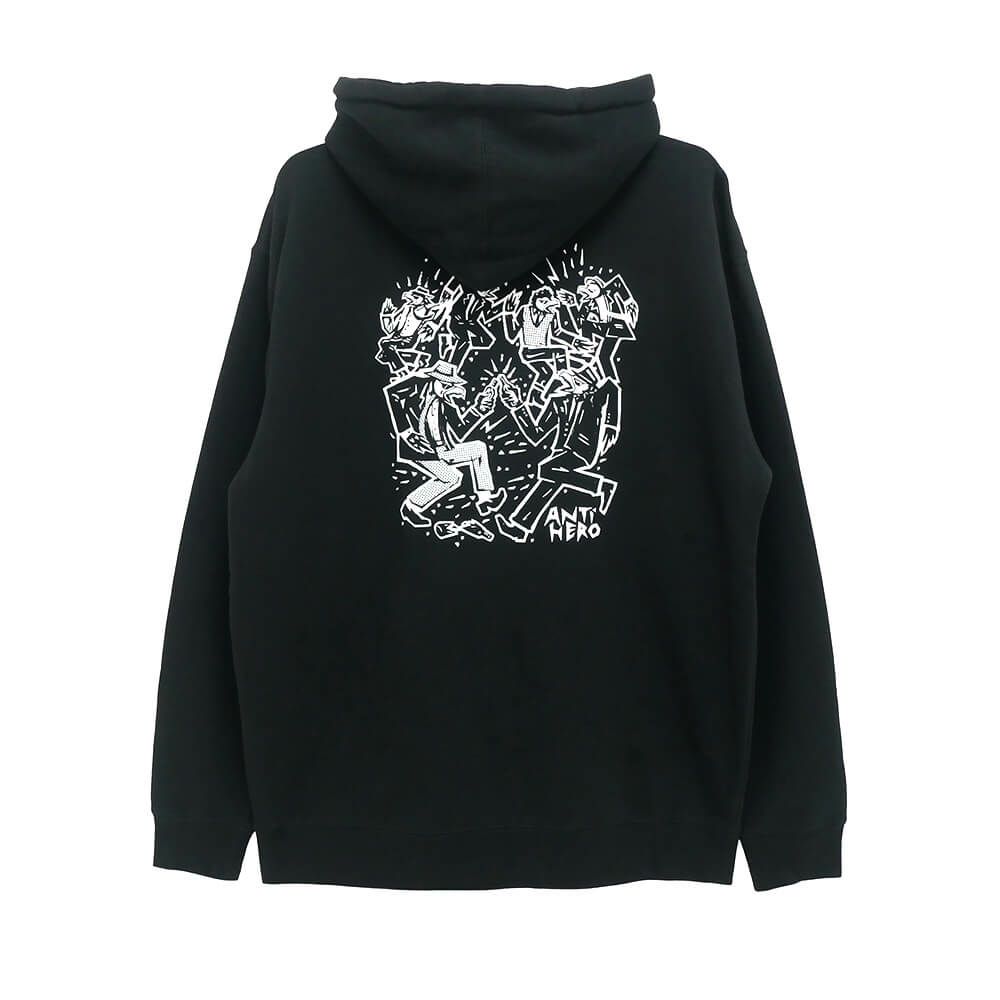 ANTIHERO HOOD アンチヒーロー パーカー RUDER BWOYS BLACK スケートボード スケボー 