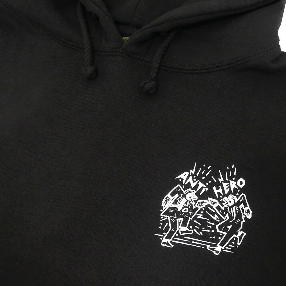 ANTIHERO HOOD アンチヒーロー パーカー RUDER BWOYS BLACK スケートボード スケボー 2