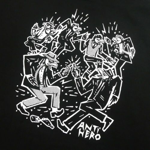 ANTIHERO HOOD アンチヒーロー パーカー RUDER BWOYS BLACK スケートボード スケボー 3