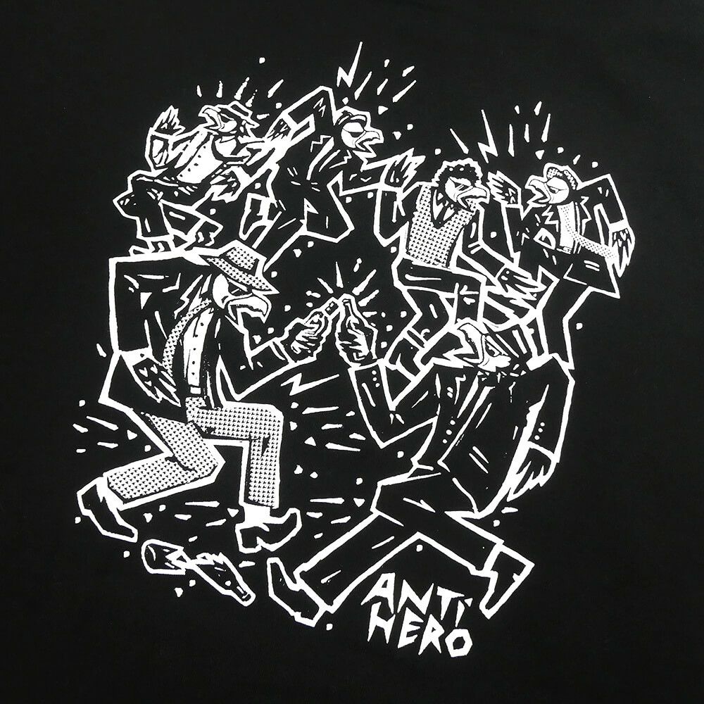 ANTIHERO HOOD アンチヒーロー パーカー RUDER BWOYS BLACK スケートボード スケボー 3