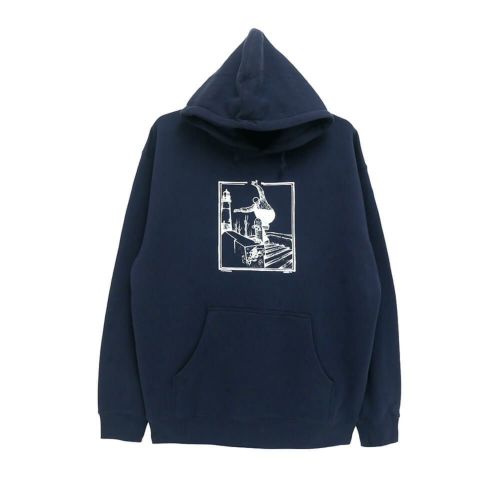 ANTIHERO HOOD アンチヒーロー パーカー BA LANCE NAVY スケートボード スケボー 