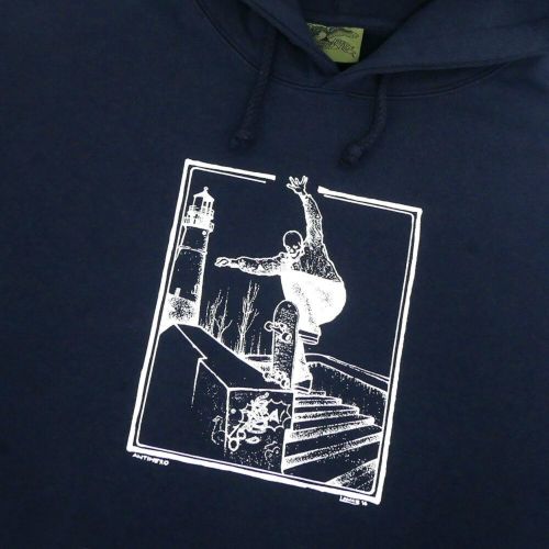 ANTIHERO HOOD アンチヒーロー パーカー BA LANCE NAVY スケートボード スケボー 1