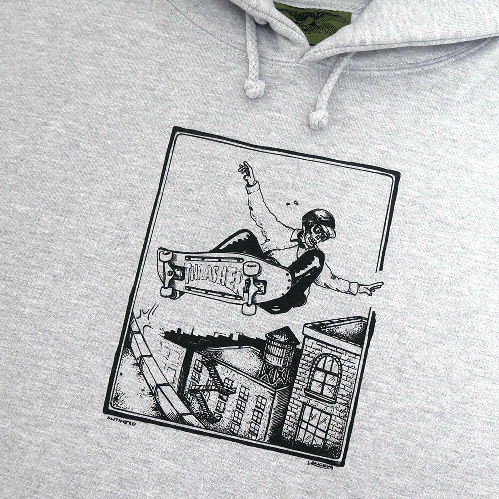 ANTIHERO HOOD アンチヒーロー パーカー PHELPS LANCE GREY スケートボード スケボー 1