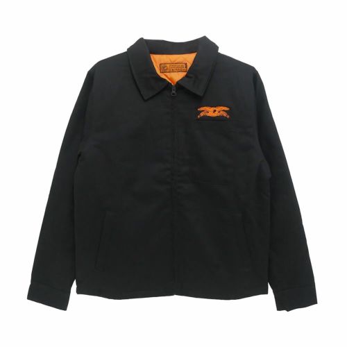 ANTIHERO JACKET アンチヒーロー ジャケット BASIC EAGLE STASH BLACK/ORANGE スケートボード スケボー 