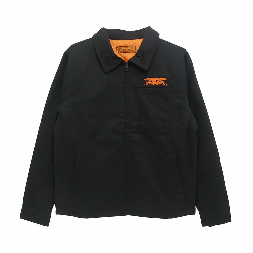 ANTIHERO JACKET アンチヒーロー ジャケット BASIC EAGLE STASH BLACK/ORANGE スケートボード スケボー 