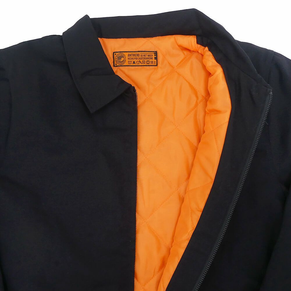 ANTIHERO JACKET アンチヒーロー ジャケット BASIC EAGLE STASH BLACK/ORANGE スケートボード スケボー 3