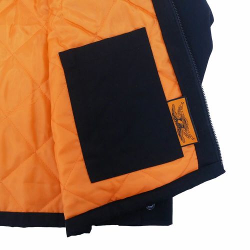ANTIHERO JACKET アンチヒーロー ジャケット BASIC EAGLE STASH BLACK/ORANGE スケートボード スケボー 5