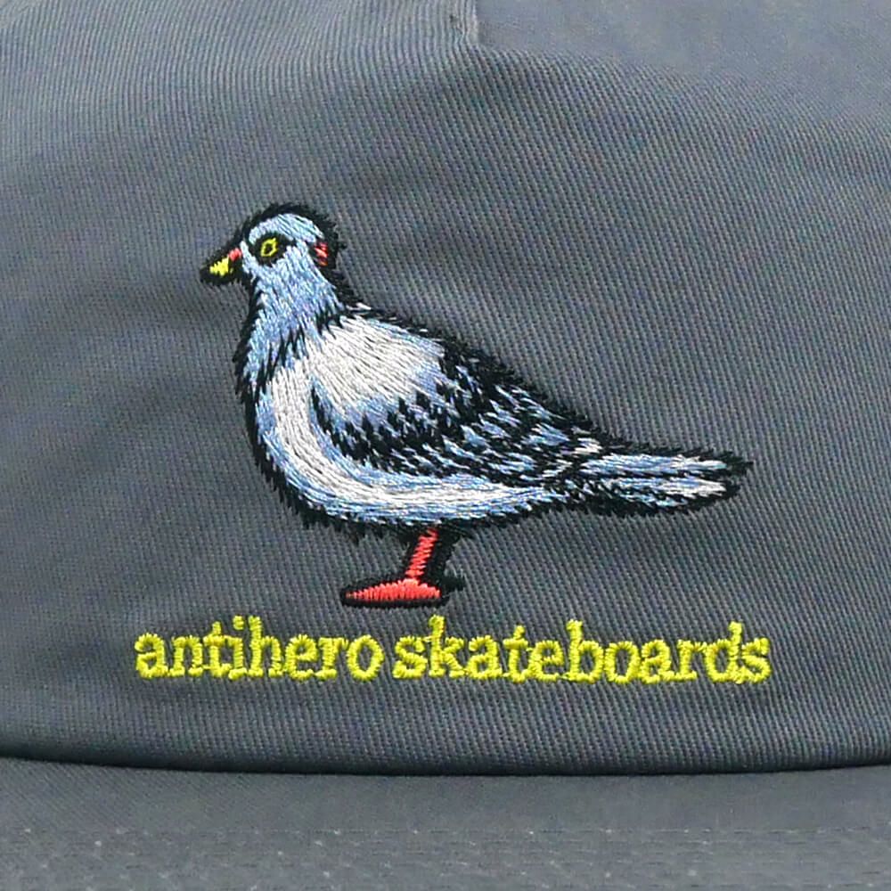 ANTIHERO CAP アンチヒーロー キャップ LIL PIGEON SNAPBACK CHARCOAL/YELLOW スケートボード スケボー 4