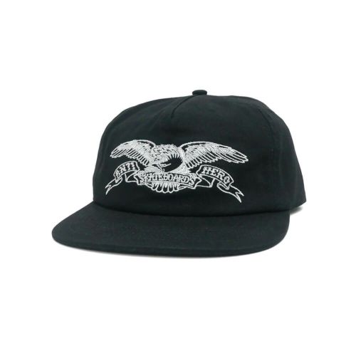 ANTIHERO CAP アンチヒーロー キャップ BASIC EAGLE SNAPBACK BLACK/GREY スケートボード スケボー 