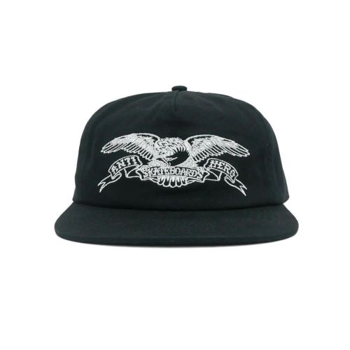 ANTIHERO CAP アンチヒーロー キャップ BASIC EAGLE SNAPBACK BLACK/GREY スケートボード スケボー 1